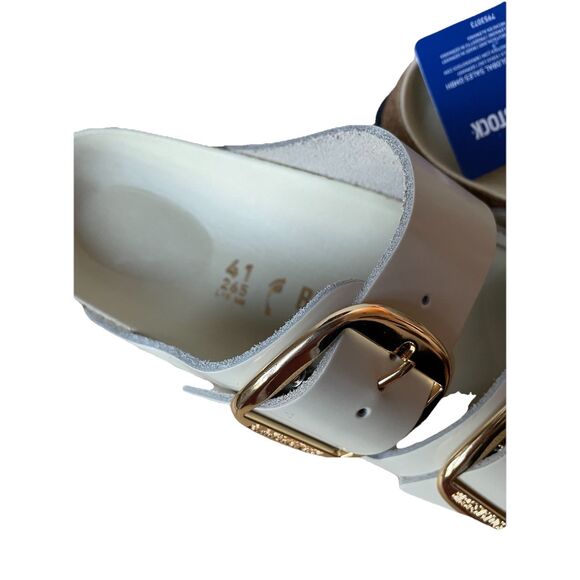 New w/Tage Birkenstock Arizona Big Buckle - High Shine Ecru -Size 41 US 10.10.5 - Picture 6 of 8